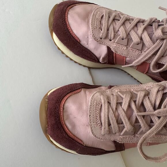 Gola Women’s Daytona Sneakers 6 Pink Burgundy Retro Jogger Suede Nylon Trainers - Picture 11 of 14